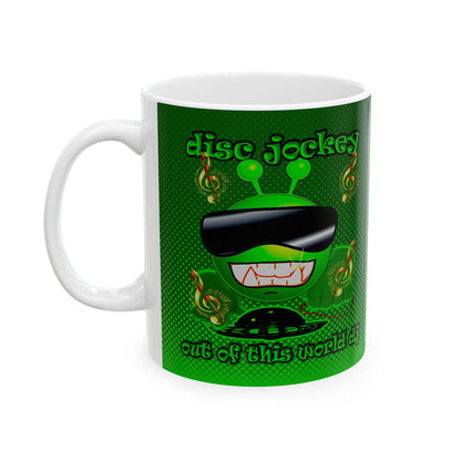 disc jockey - White Mug (logo green)