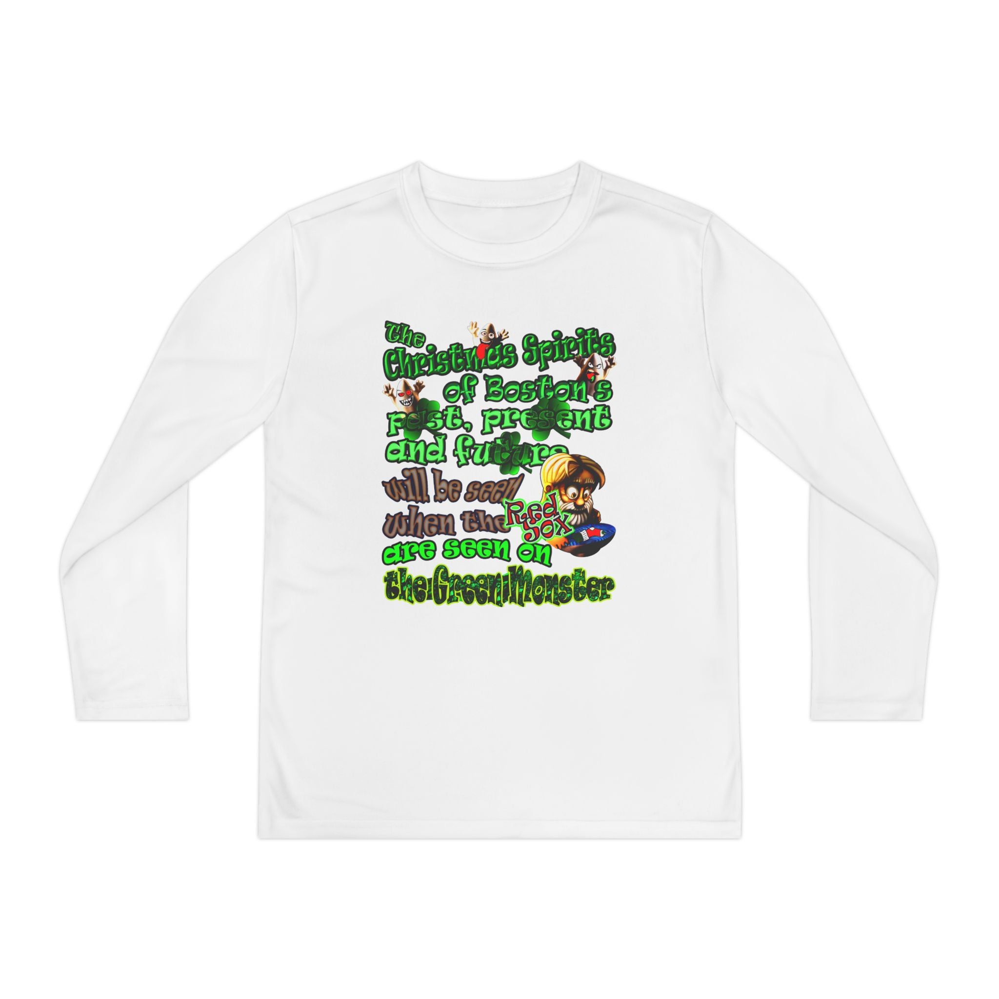 christmas spirits of boston - Youth Long Sleeve Competitor Tee