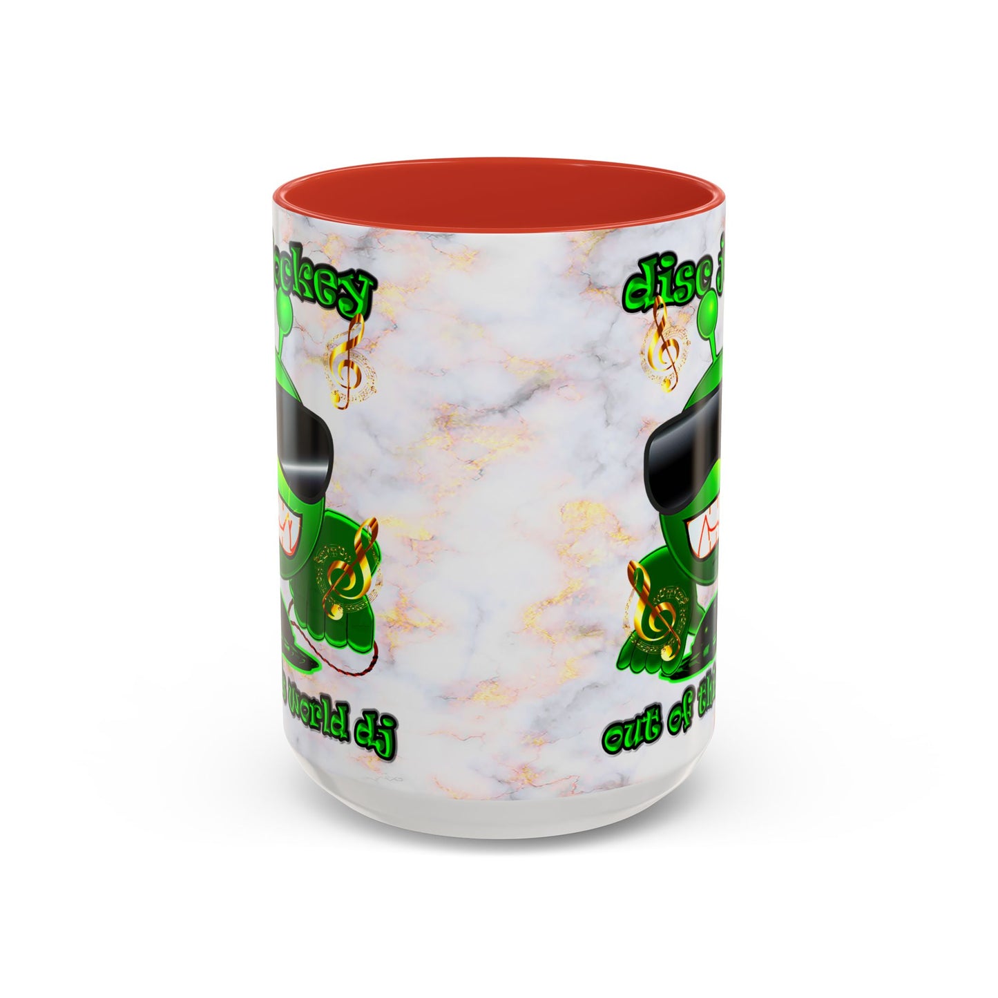 disc jockey - Accent Mug (white marble)