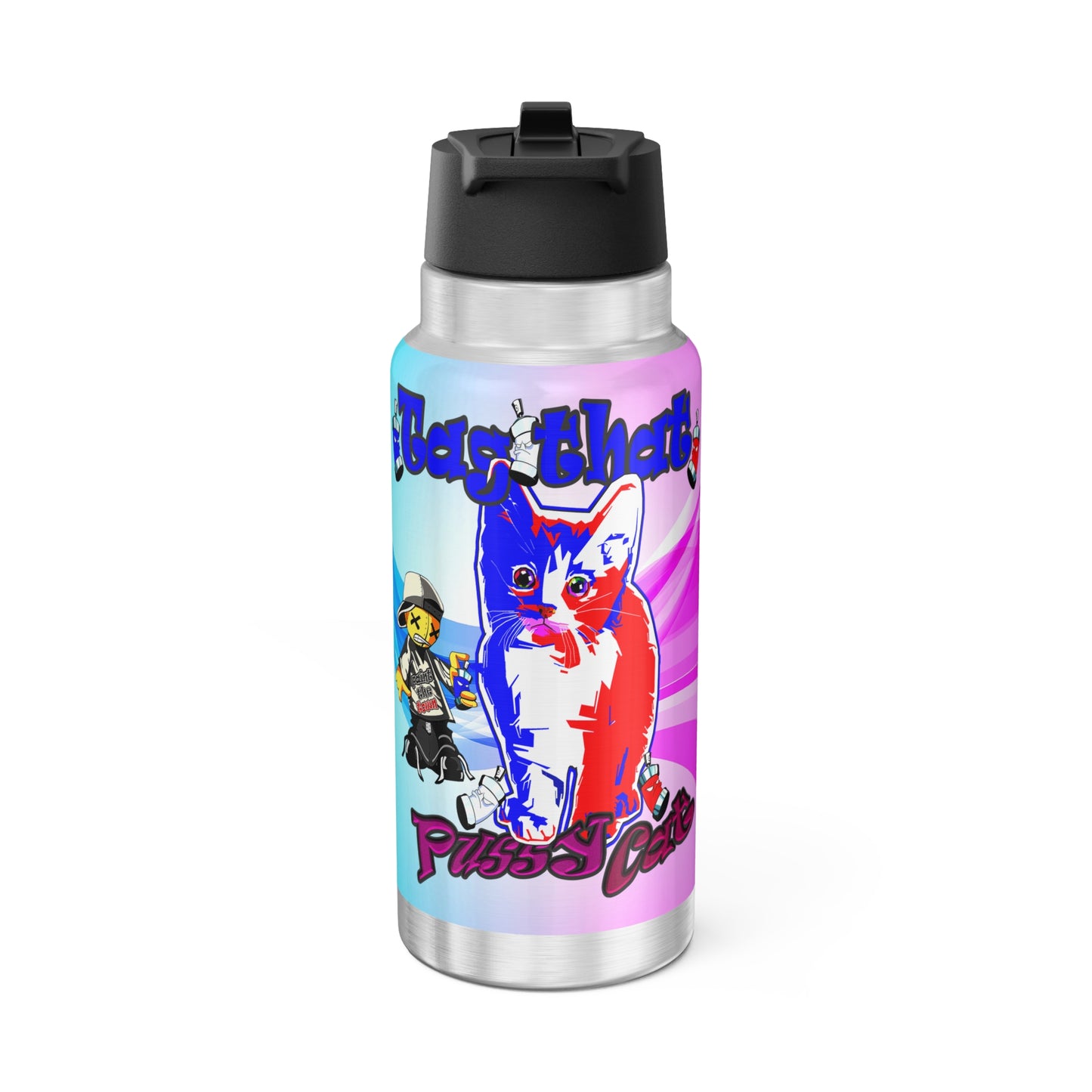 tag that - Gator Tumbler, 32oz  (light blue-pink wave)