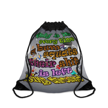 the bum's shit - Drawstring Bag (brushed nickel)
