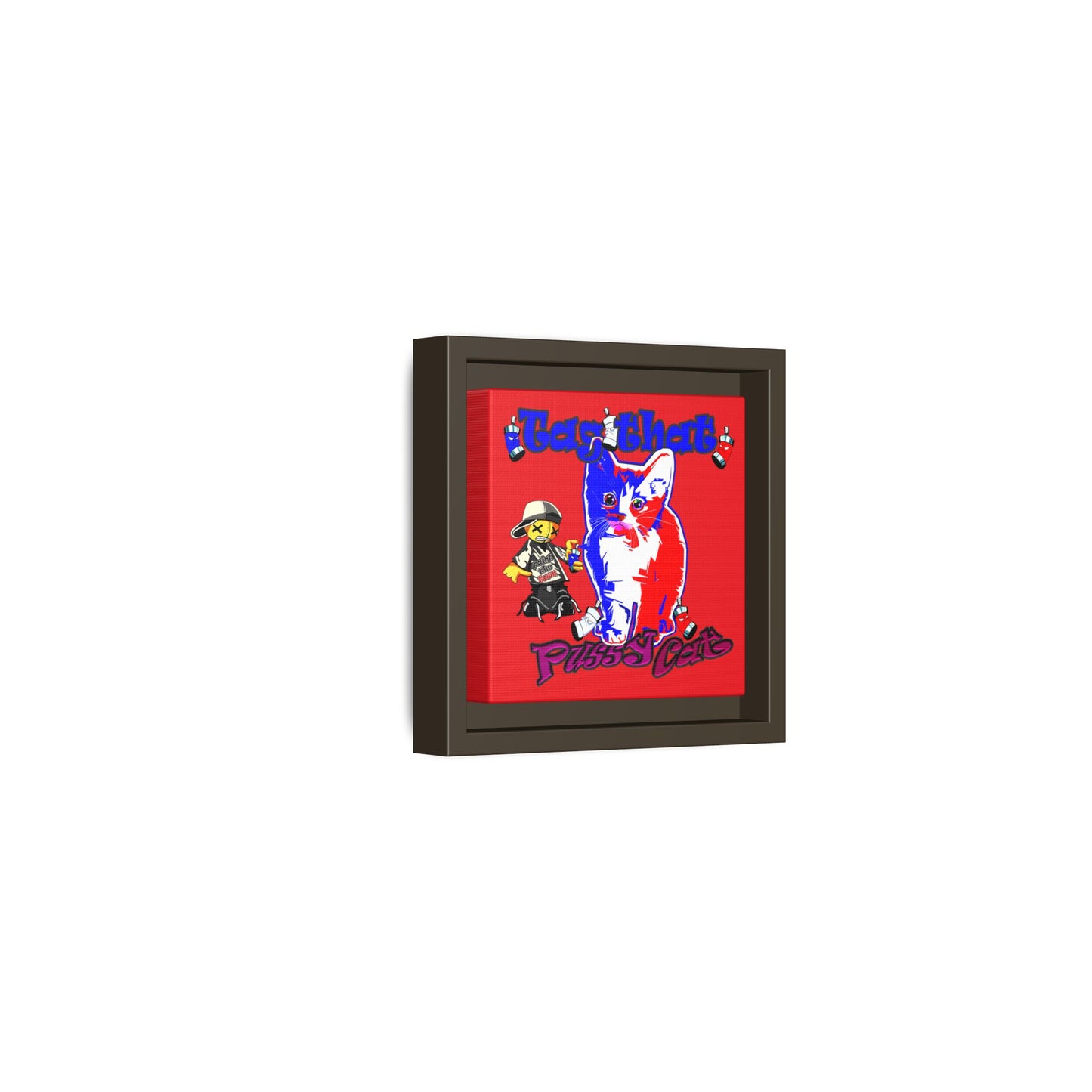 tag that - framed canvas art (red)
