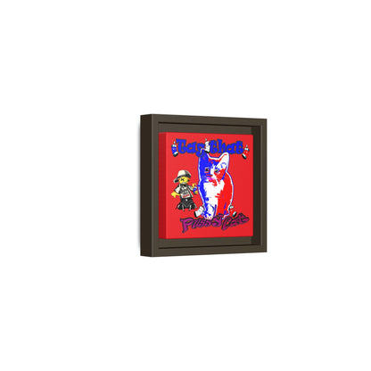 tag that - framed canvas art (red)