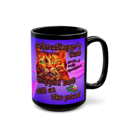 schrodinger's cat - Black Mug (purple-pink wave)