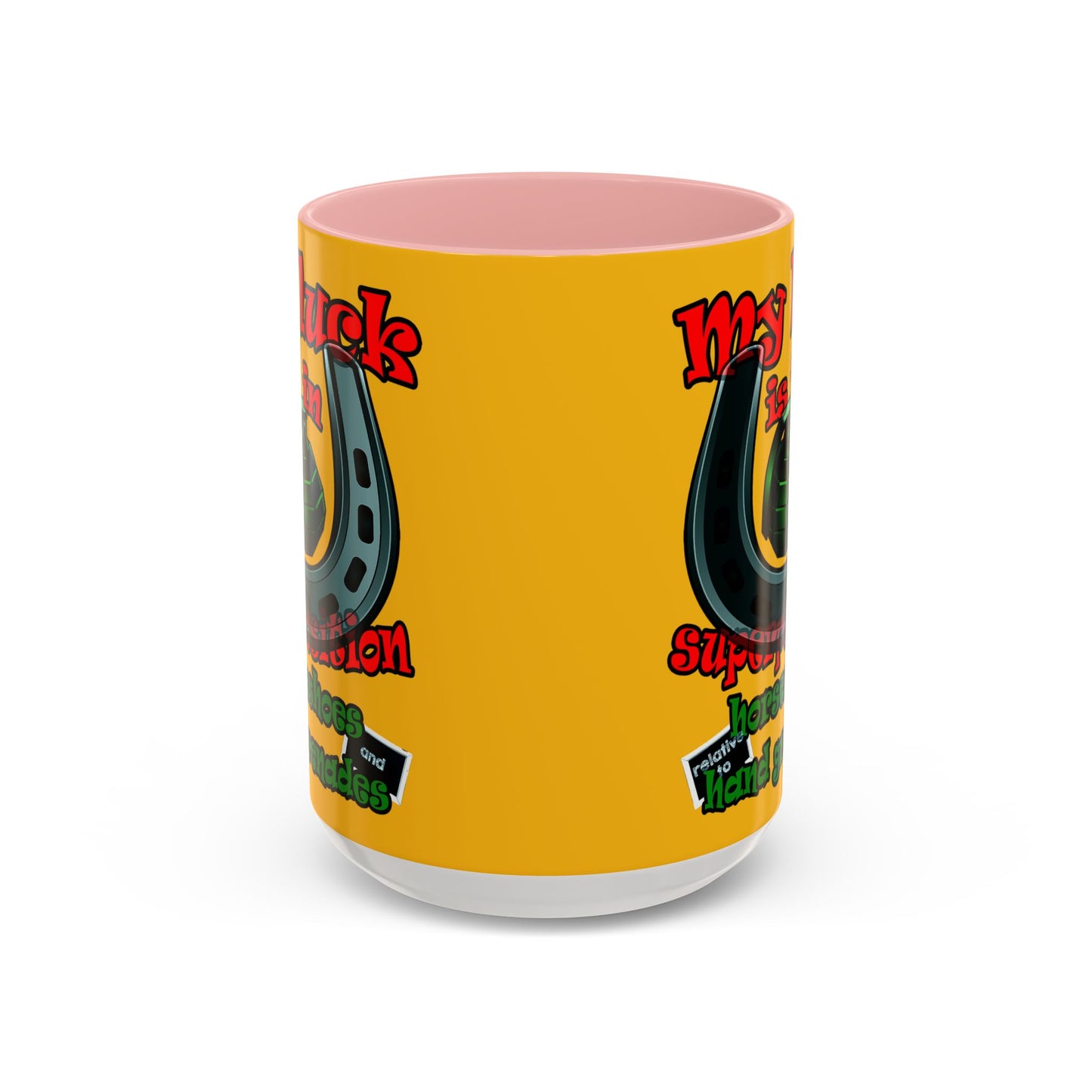 my luck - Accent Mug (yellow)