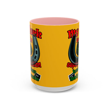 my luck - Accent Mug (yellow)