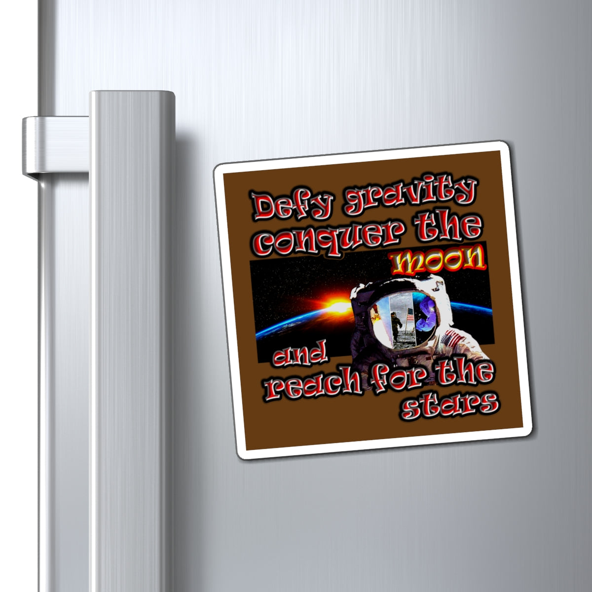 defy conquer reach - Magnets - (brown)