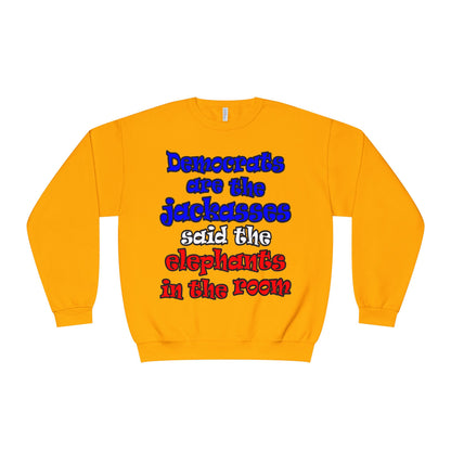 donkeys and elephants - Unisex NuBlend® Crewneck Sweatshirt