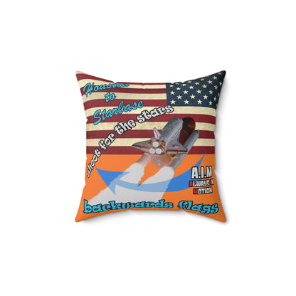 shoot for the stars - Spun Polyester Square Pillow - (crusta)