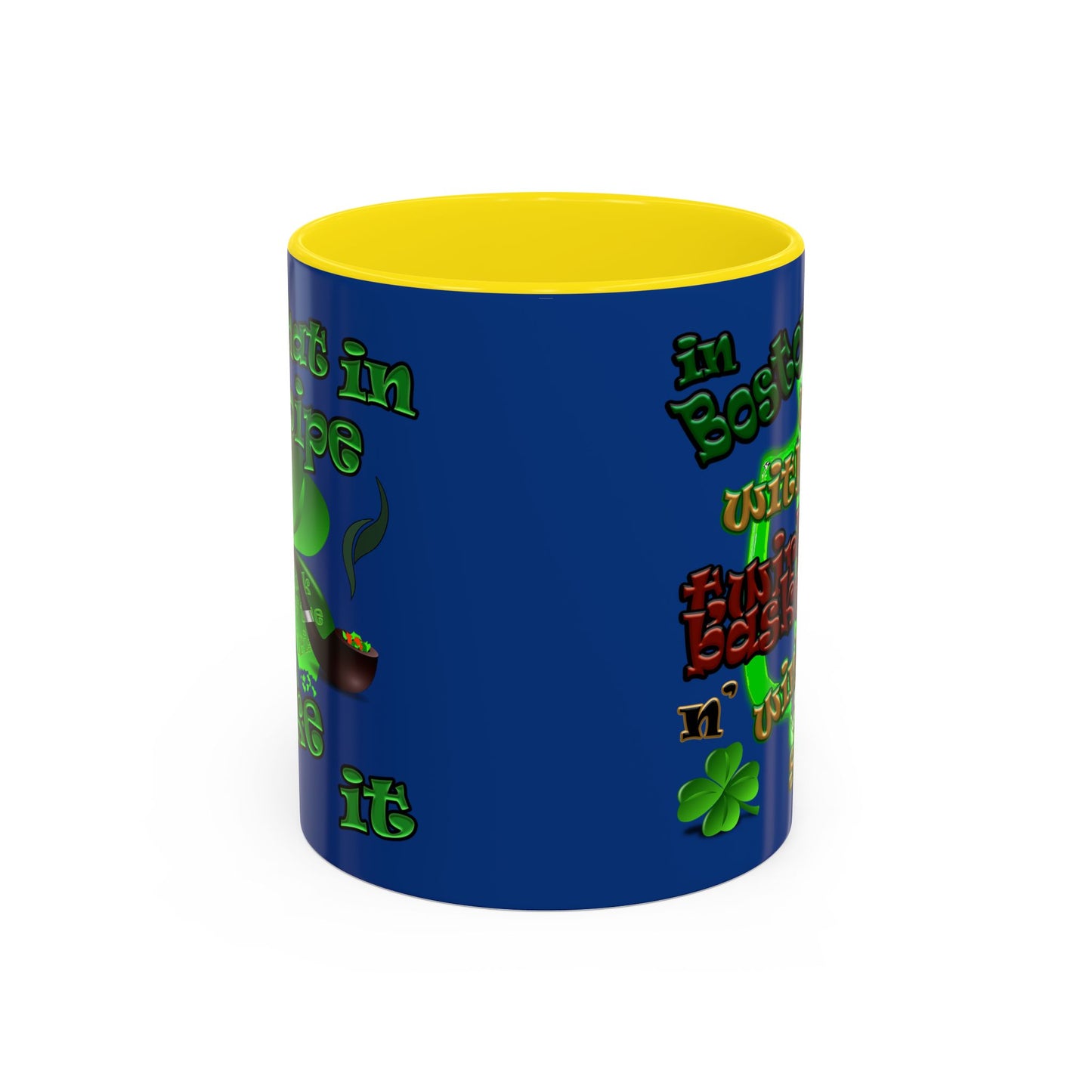 celtics logo - Accent Mug (dark blue)