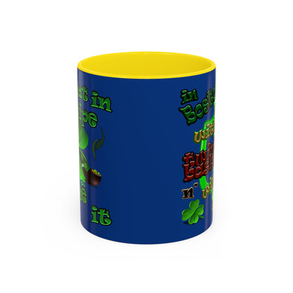 celtics logo - Accent Mug (dark blue)
