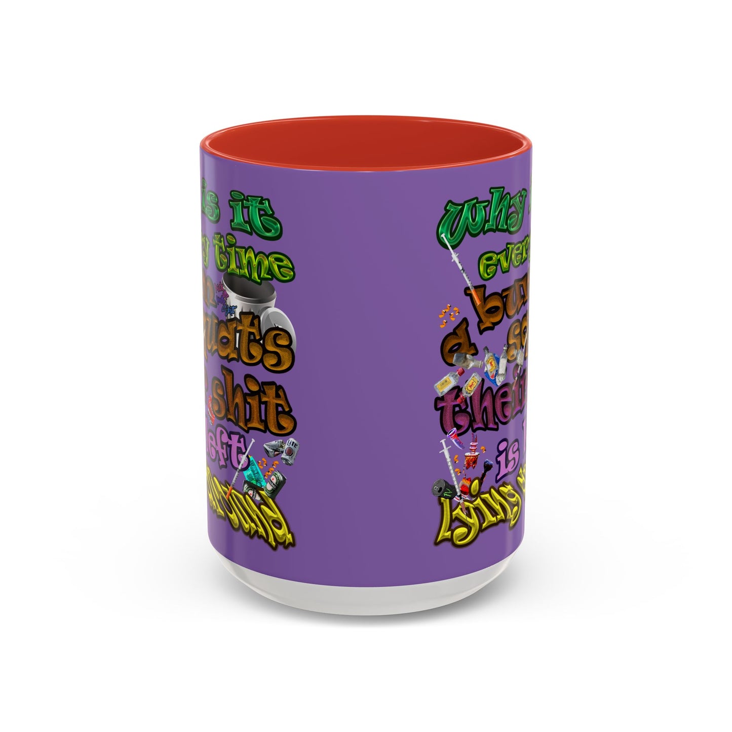 the bum's shit - Accent Mug (light purple)