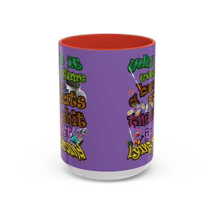 the bum's shit - Accent Mug (light purple)