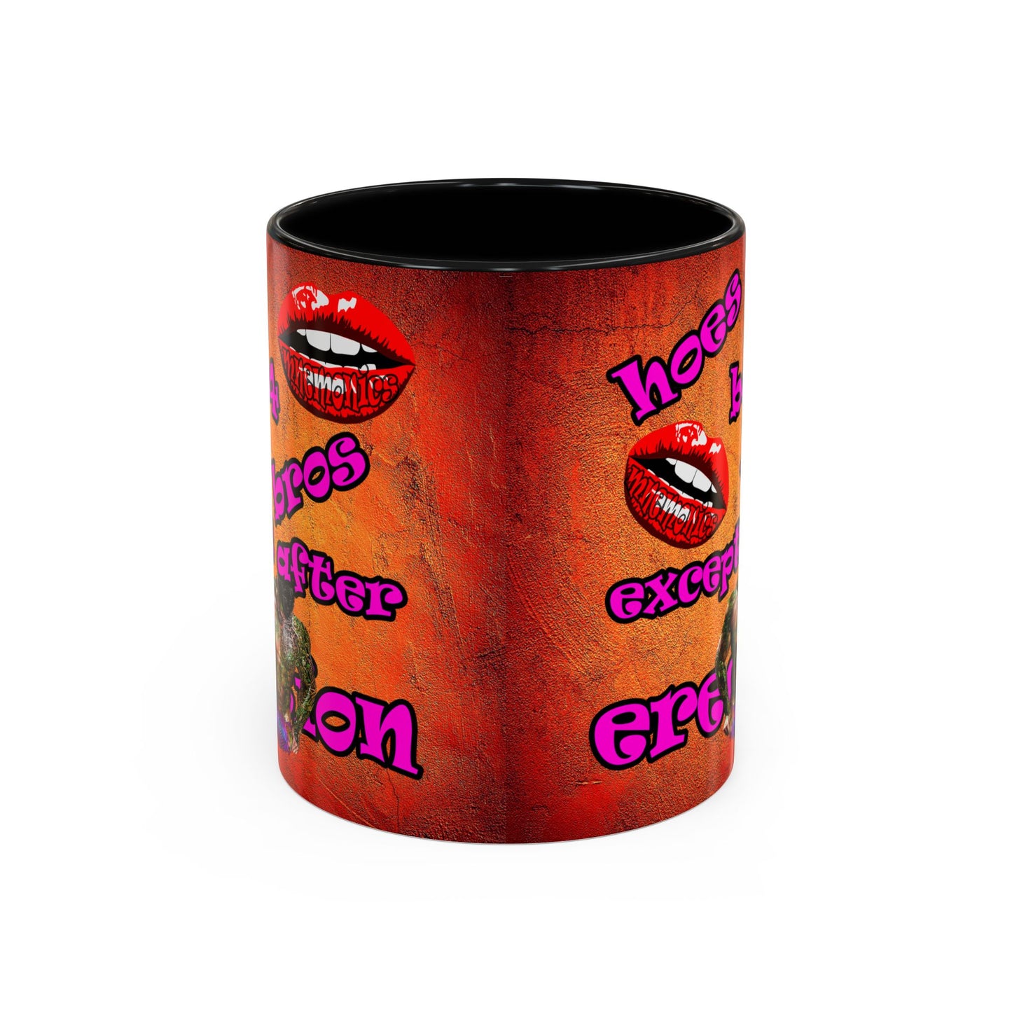 hoes b4 bros - Accent Mug (burnt orange)