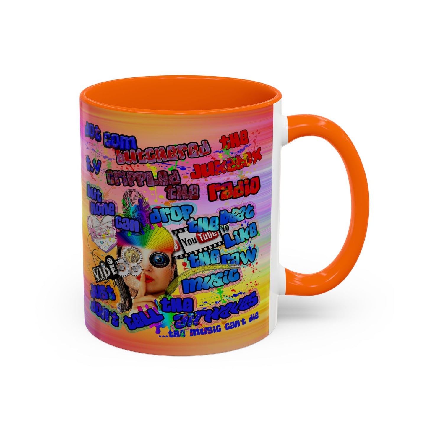 drop the beat - Accent Mug (color blur)