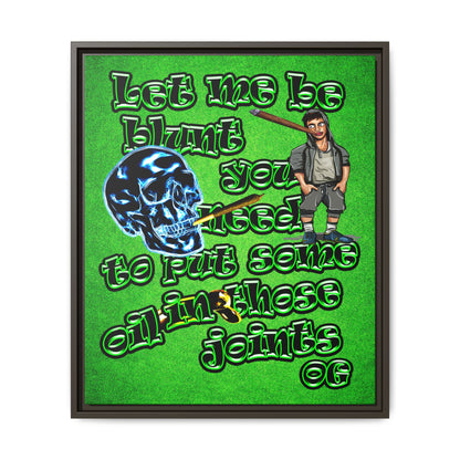 og - framed canvas art (green turf)