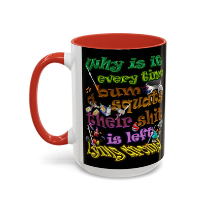 the bum's shit - Accent Mug (black)