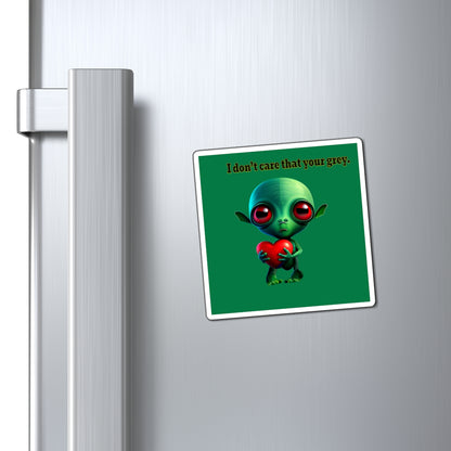 I don't care that your grey - Magnets - (dark green)