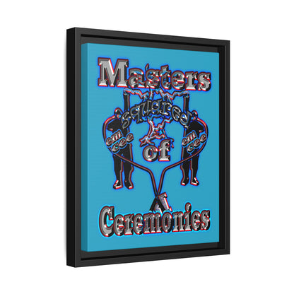 em cee squared - framed canvas art (turquoise)