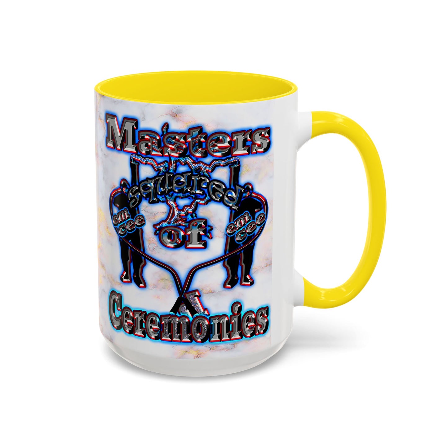 em cee squared - Accent Mug (white marble)