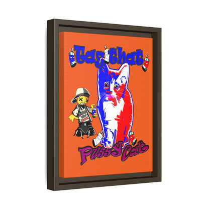 tag that - framed canvas art (orange)