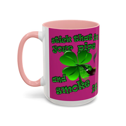 celtics logo - Accent Mug (pink)