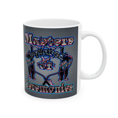 em cee squared - White Mug (grey-light grey)