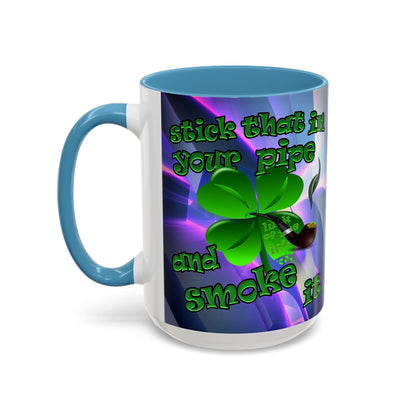 celtics logo - Accent Mug (grey-pink wave)