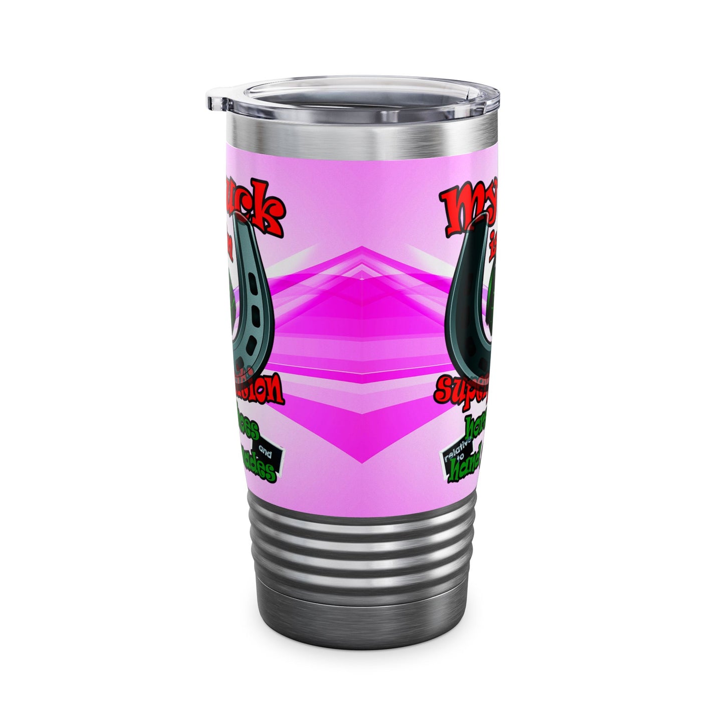my luck - Ringneck Tumbler, 20oz (light blue-pink wave)