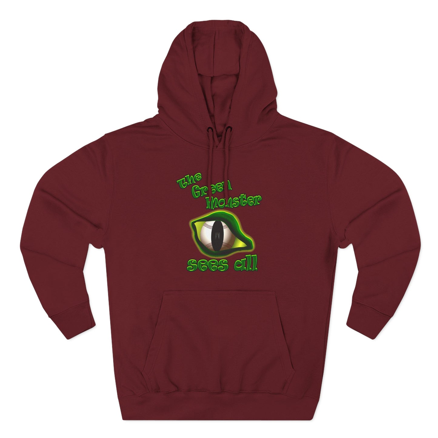 green monster - Three-Panel Fleece Hoodie