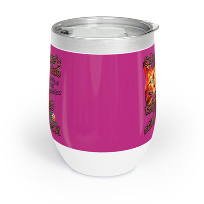 schrodinger's cat - Chill Wine Tumbler (pink)