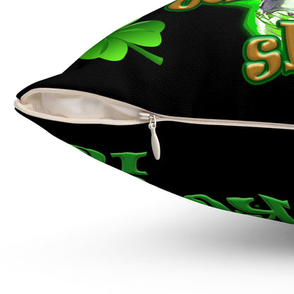 celtics logo - Spun Polyester Square Pillow - (black)