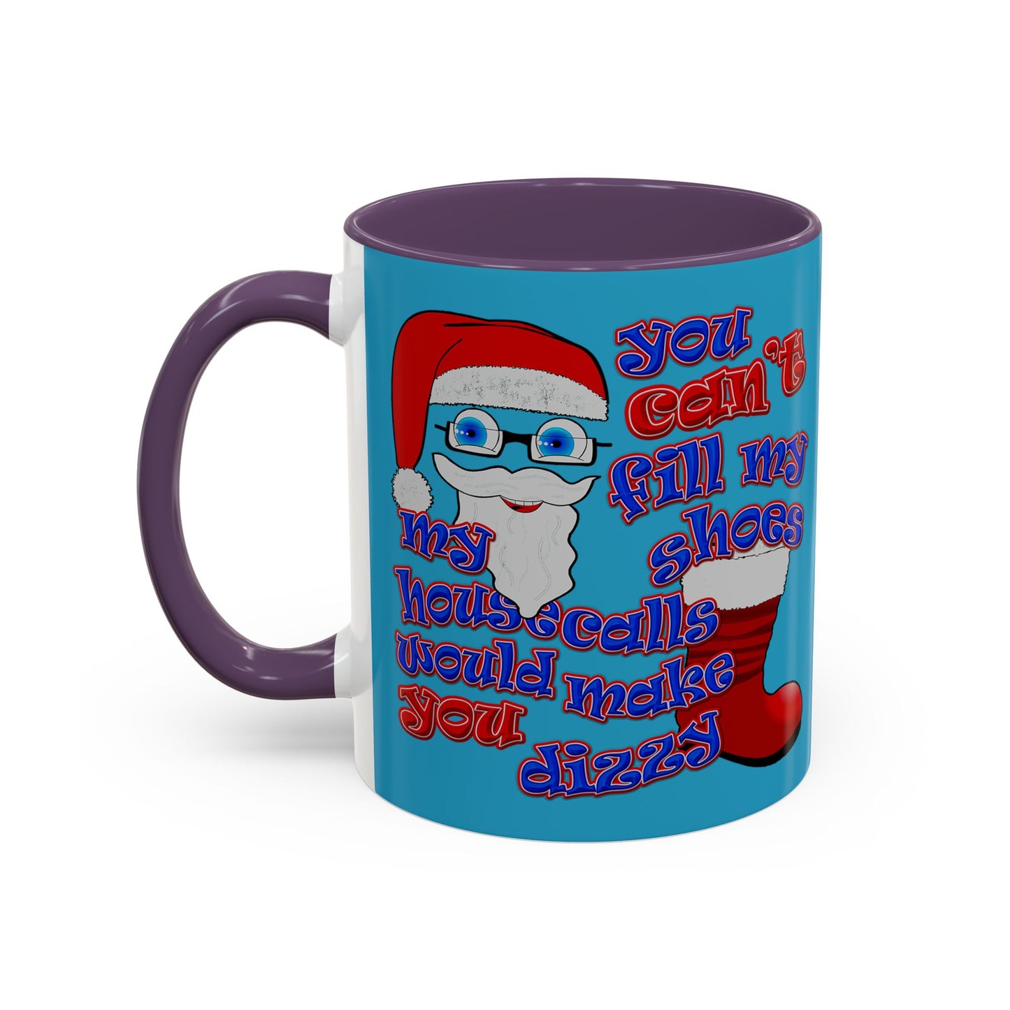 santa's shoes - Accent Mug (turquoise)