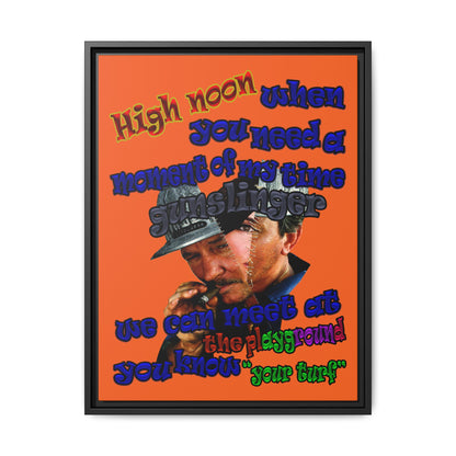 high noon - framed canvas art (orange)