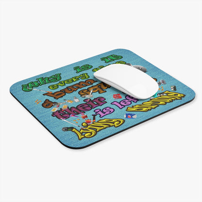 the bum's shit - Mouse Pad (Rectangle) (faded blue)