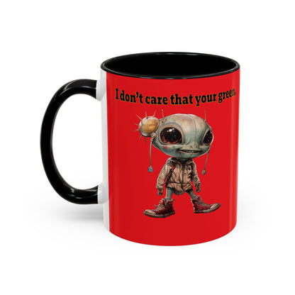 I don't care that your grey - Accent Mug (red)