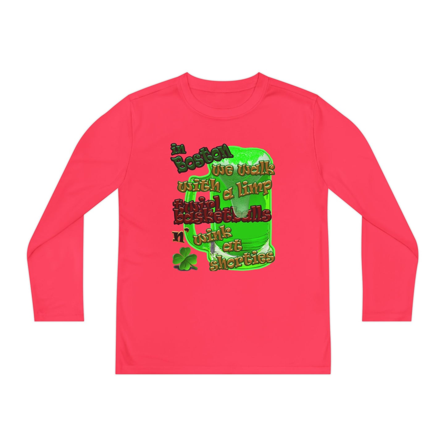 celtics logo - Youth Long Sleeve Competitor Tee