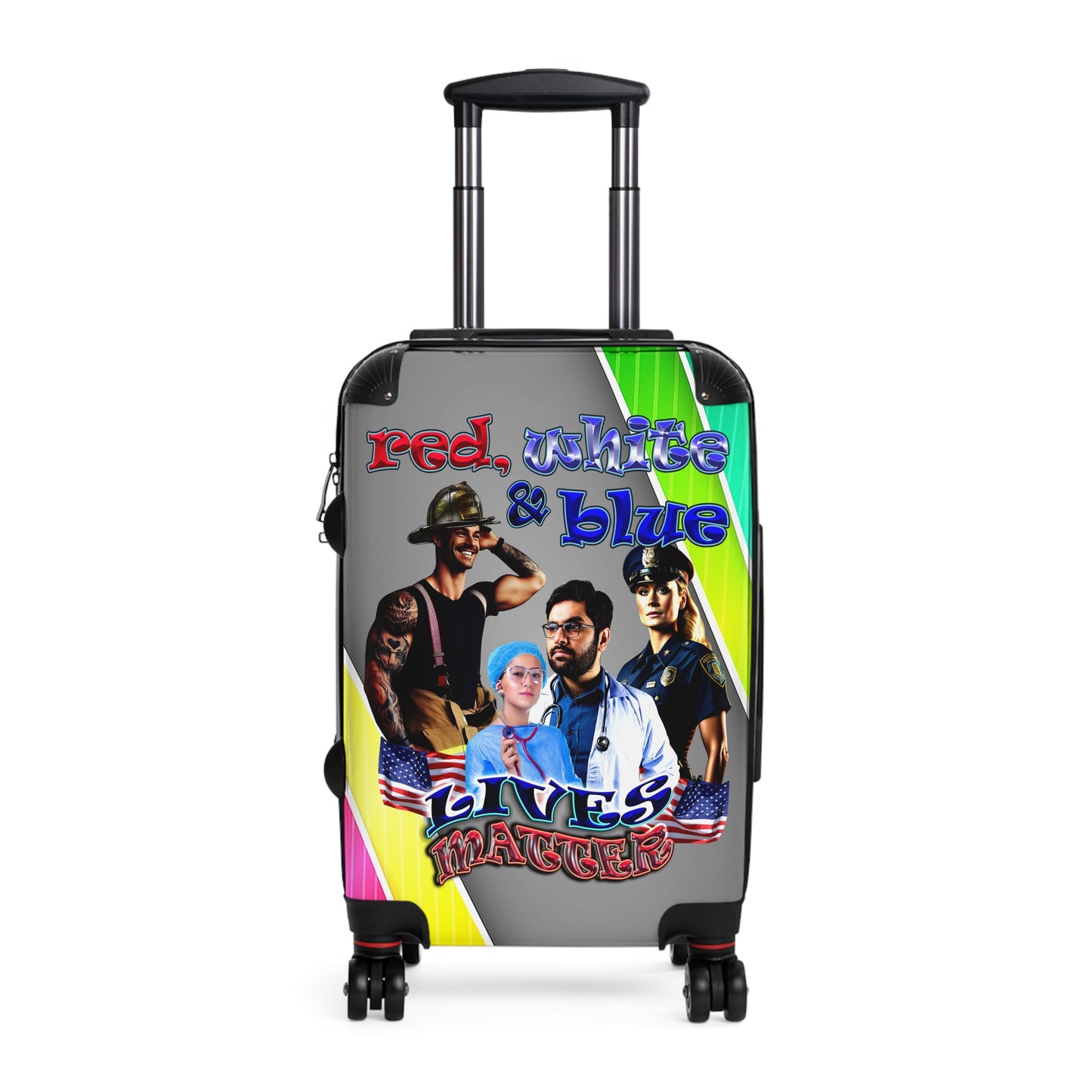 rw&b lives matter - Suitcase (rainbow split)