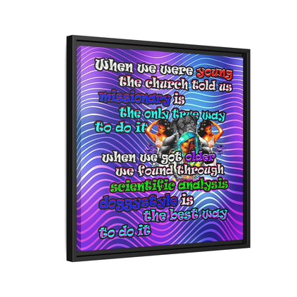 doggystyle - framed canvas art (purple wave)