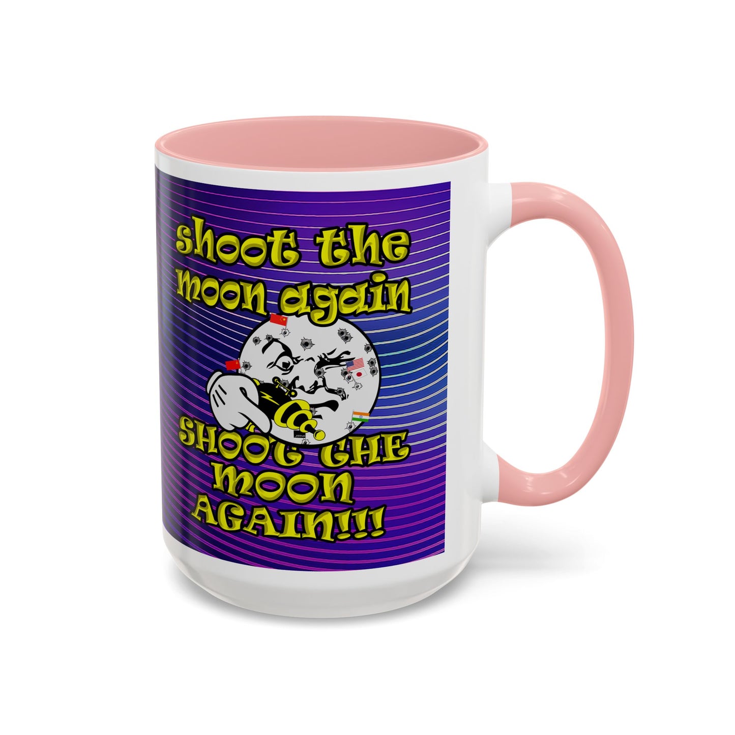 shoot the moon again - Accent Mug (purple wave)