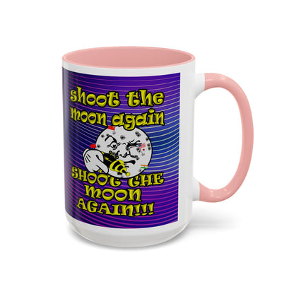 shoot the moon again - Accent Mug (purple wave)