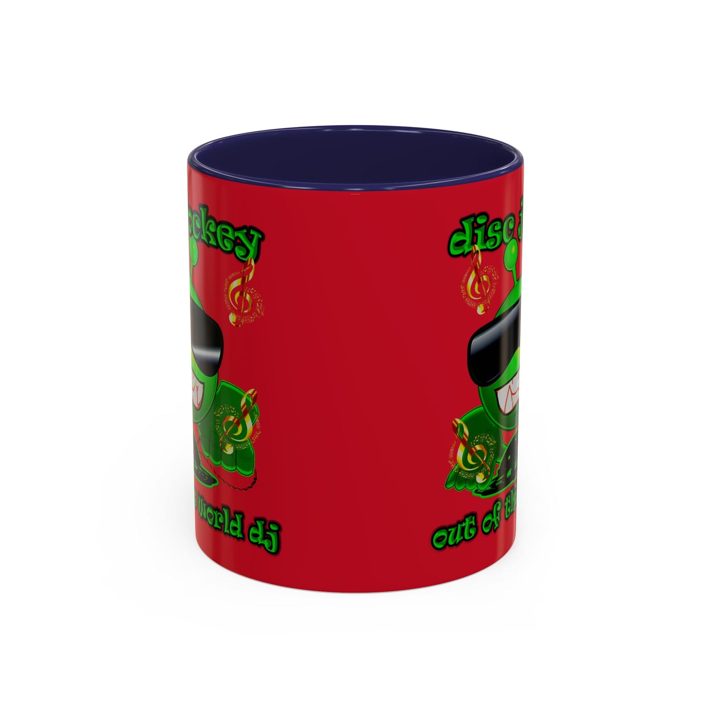 disc jockey - Accent Mug (dark red)