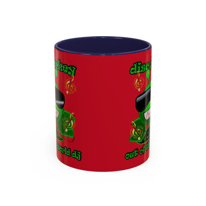 disc jockey - Accent Mug (dark red)