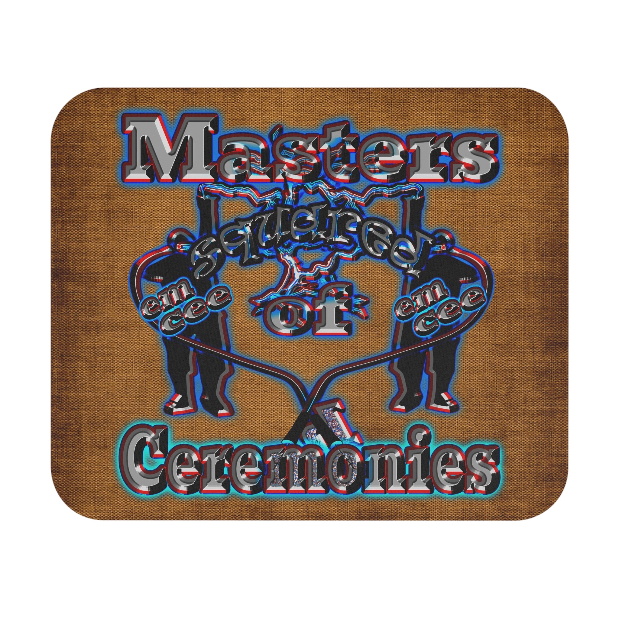 em cee squared - Mouse Pad (Rectangle) (brown papyrus)