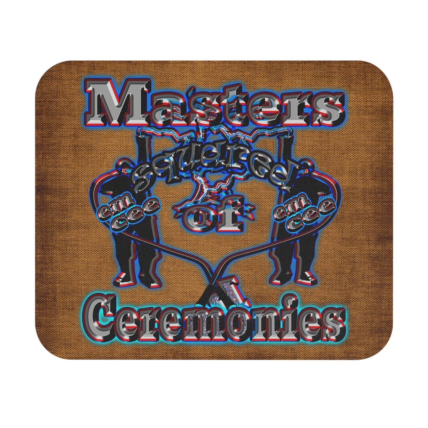 em cee squared - Mouse Pad (Rectangle) (brown papyrus)