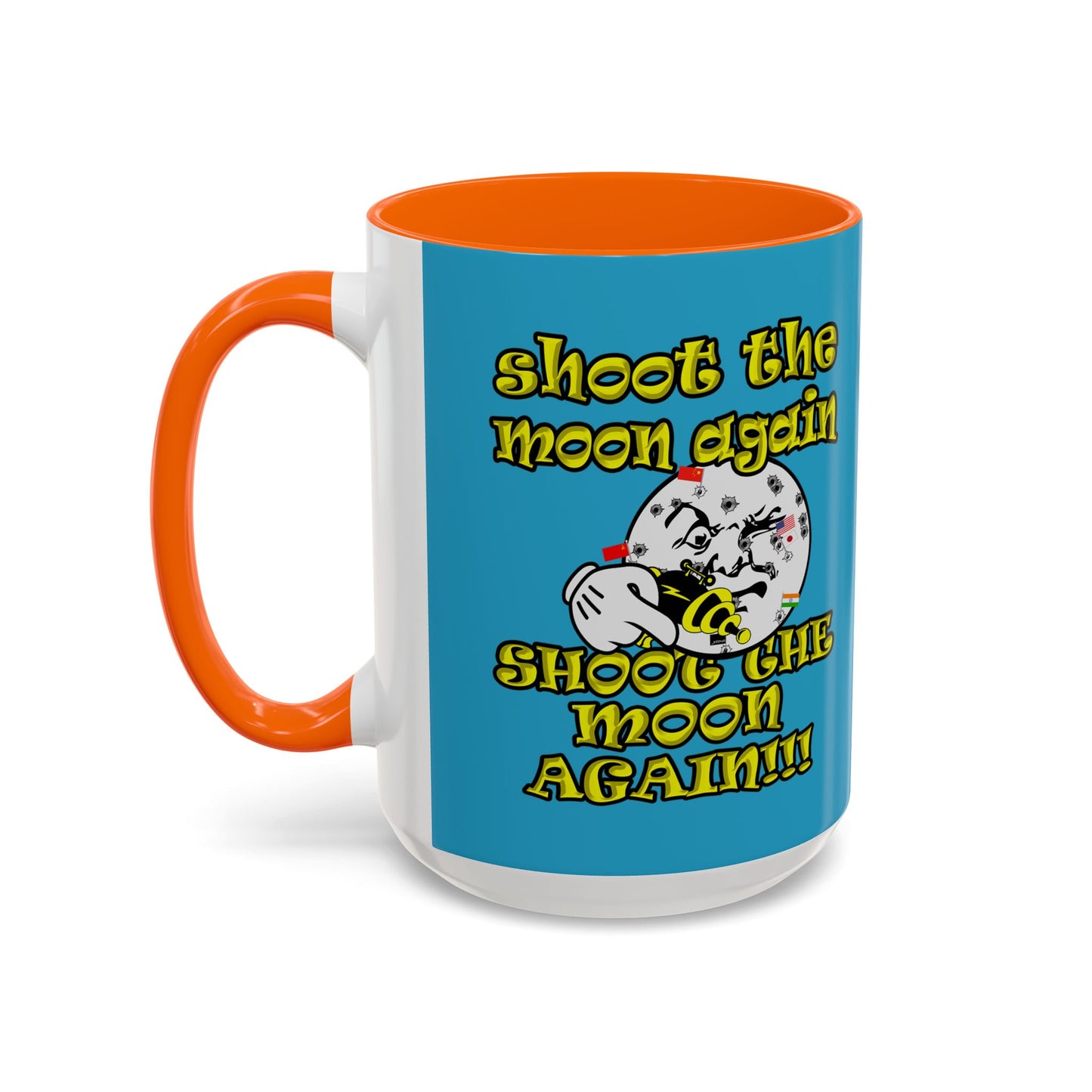 shoot the moon again - Accent Mug (turquoise)