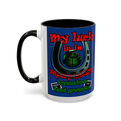 my luck - Accent Mug (dark blue)