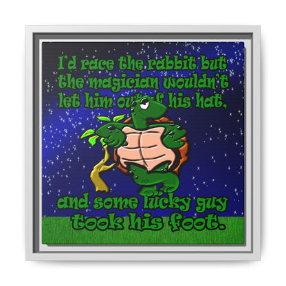 turtle race - framed canvas art ('snoops' background)