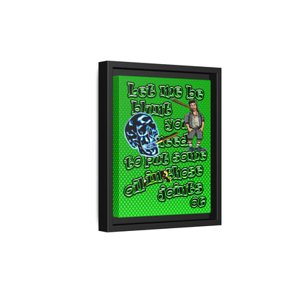 og - framed canvas art (logo green)