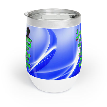 noticed you noticing - Chill Wine Tumbler (blue-white wave)